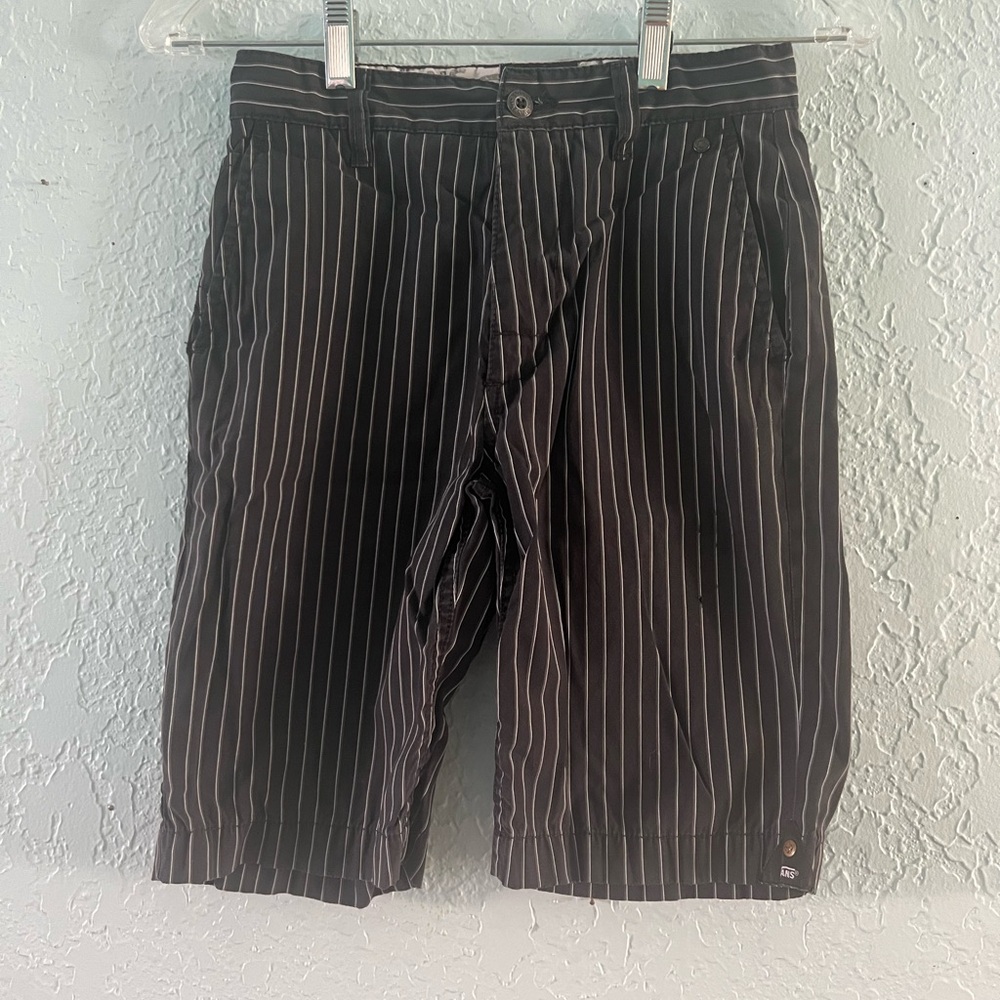 Vans Kids Black and White Striped Shorts